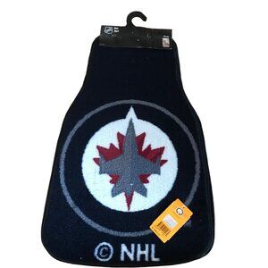 NHL Winnipeg Jets Car Floor Mat Set 2 Pc Black & Red 27.5 X 17.5" Fanmats